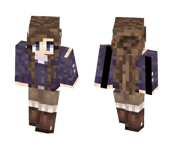 ~Fuzzy Purple Sweater~ - Female Minecraft Skins - image 1