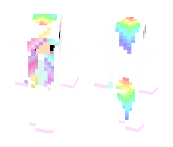 Download Free Rainbow Unicorn Girl Skin for Minecraft image 1 Rainbow Unicorn Girl - Girl Minecraft Skins - image 1