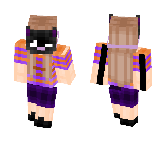 A Halloween Cat Mask -mintwhisker- - Cat Minecraft Skins - image 1