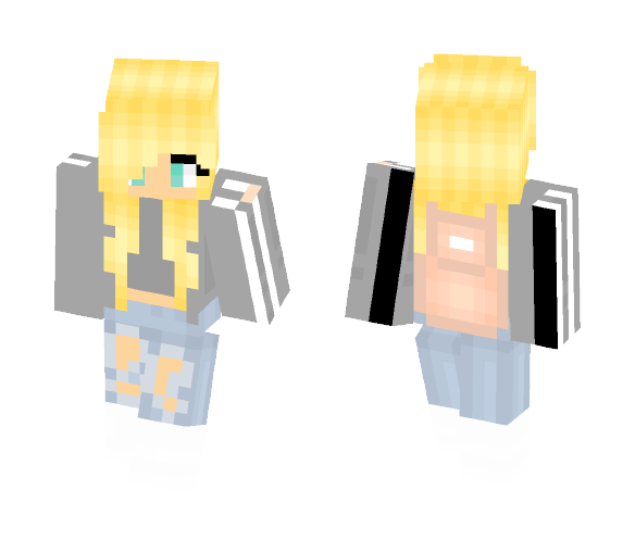 | | Cute girl with pink backpack - Cute Girls Minecraft Skins - image 1