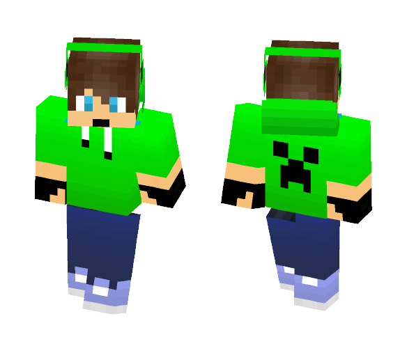 Creeper Hoodie - Male Minecraft Skins - image 1