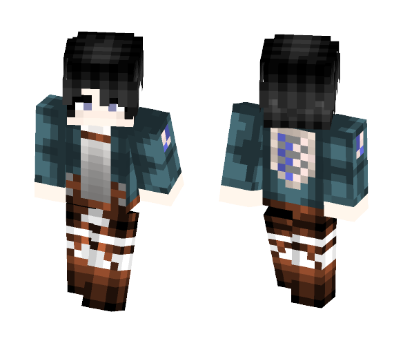 Levi Ackerman - Blue uniform - Male Minecraft Skins - image 1