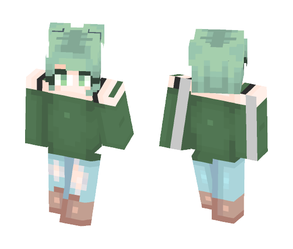 Download Free Ripped Jeans Skin for Minecraft image 1 Ripped Jeans - Female Minecraft Skins - image 1