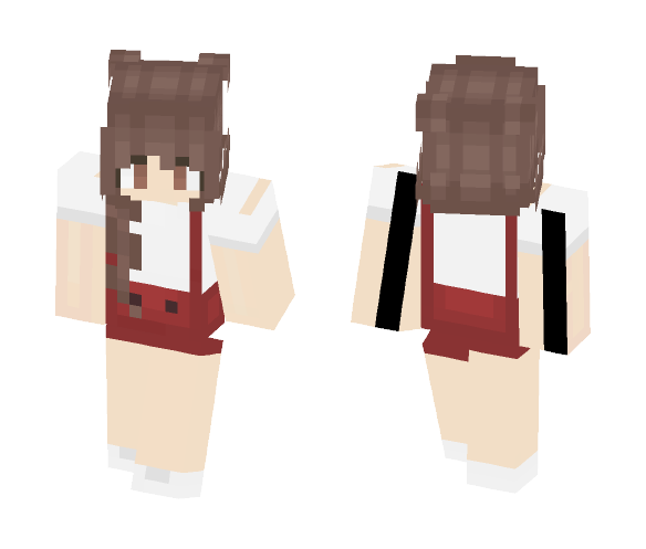 Red Overalls - Female Minecraft Skins - image 1