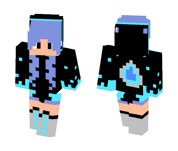 Download Free Bluefire Girl Skin for Minecraft image 1 Bluefire Girl - Girl Minecraft Skins - image 1