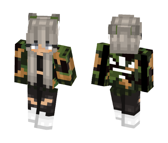 camo girl - Girl Minecraft Skins - image 1