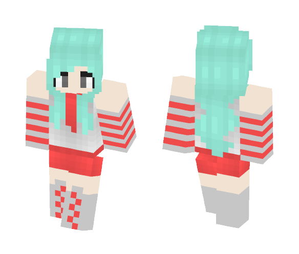 A Miku and Cul Mix [Mikul] - Female Minecraft Skins - image 1