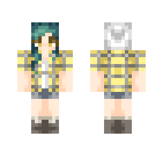 Yellow Flannel - Female Minecraft Skins - image 2