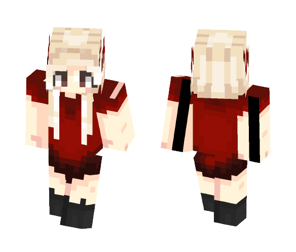 Download Free The Girl in the Red Dress Skin for Minecraft image 1 The Girl in the Red Dress - Girl Minecraft Skins - image 1
