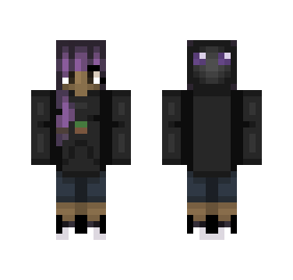 Enderman Costume Girl!