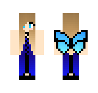 blue butterfly girl