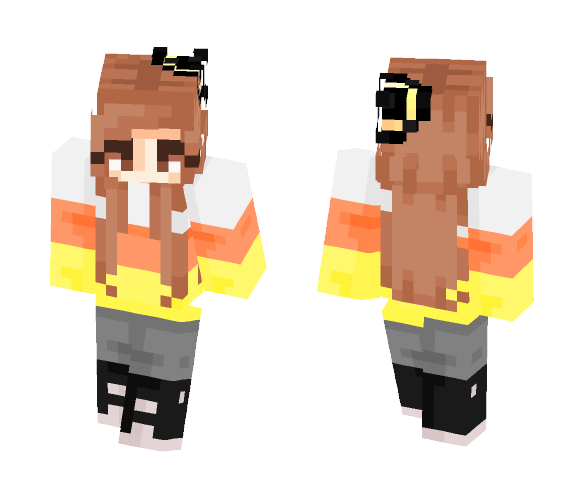 Download Free Candy Corn Skin for Minecraft image 1 Candy Corn - Female Minecraft Skins - image 1