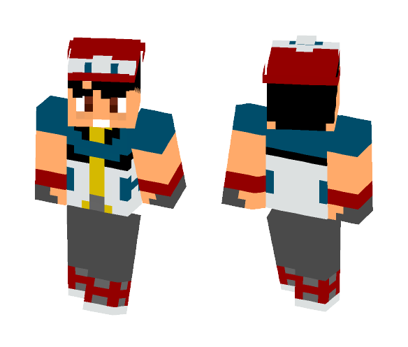 Ash (Pokemon) - Male Minecraft Skins - image 1