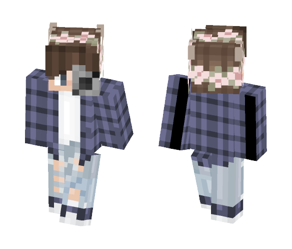 Boy with half skull! - Boy Minecraft Skins - image 1