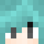 Cyan Hair ♥ (My OC) - Male Minecraft Skins - image 3