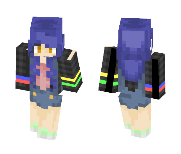 Download Free 80-90's Inspired Girl Skin for Minecraft image 1 80-90's Inspired Girl - Girl Minecraft Skins - image 1