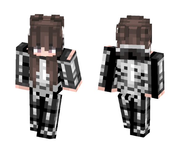 Download Free x Girl Skelly(twin#1) x Skin for Minecraft image 1 x Girl Skelly(twin#1) x - Girl Minecraft Skins - image 1