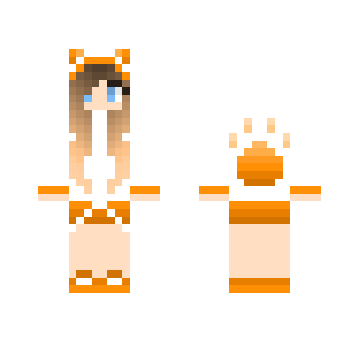 Orange Paw Print Girl - Girl Minecraft Skins - image 2