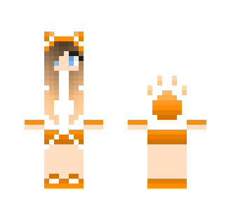 Orange Paw Print Girl
