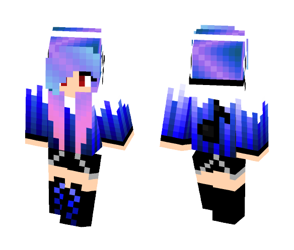 Download Free Electric Music Girl Skin for Minecraft image 1 Electric Music Girl - Girl Minecraft Skins - image 1
