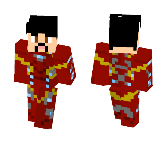 Iron Man MK46 - Mask Off - Iron Man Minecraft Skins - image 1