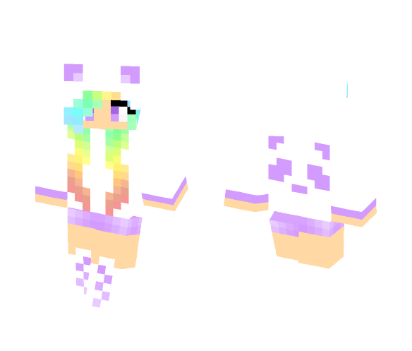 Download Free The Little Kitty Girl Skin for Minecraft image 1 The Little Kitty Girl - Girl Minecraft Skins - image 1