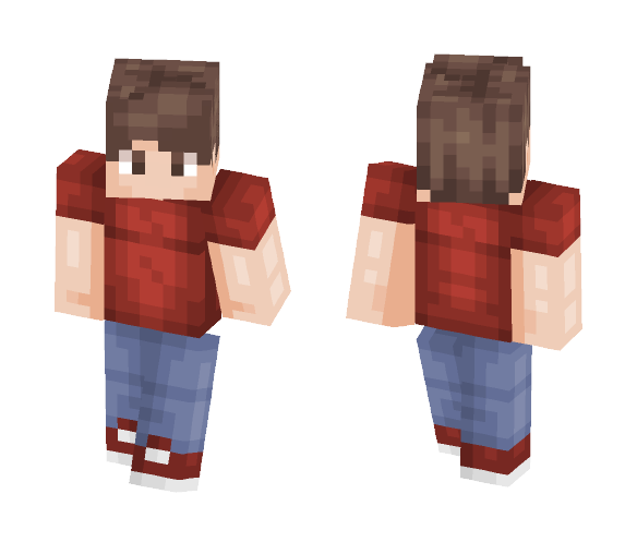 Download Free Red T-Shirt Teen Skin for Minecraft image 1 Red T-Shirt Teen - Male Minecraft Skins - image 1