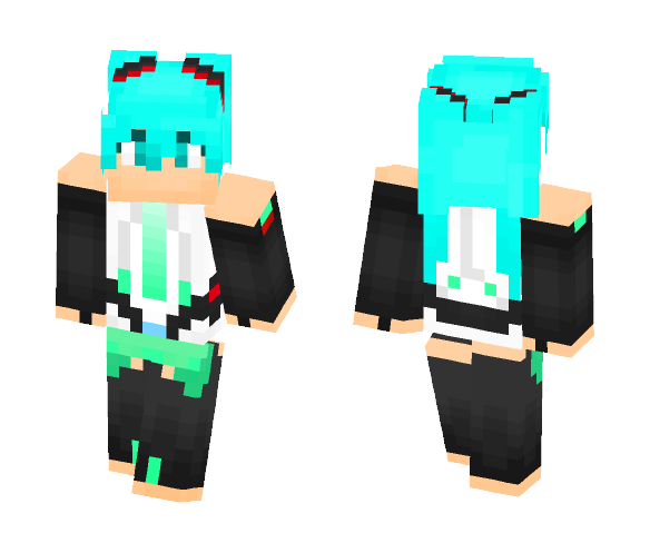 Miku Hatsune Append - Female Minecraft Skins - image 1