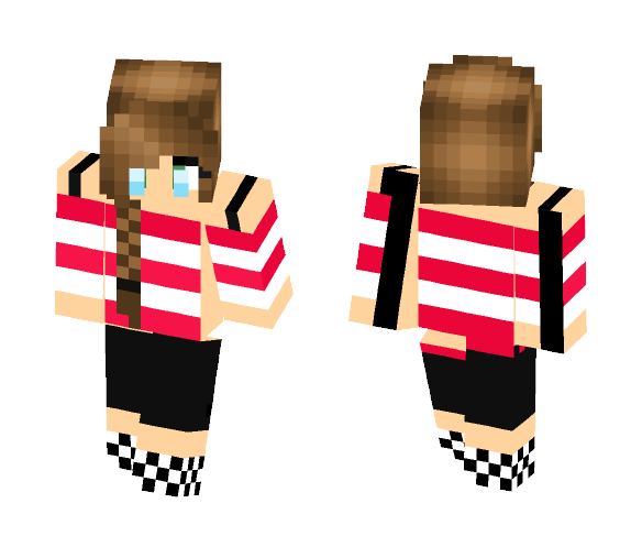 cute girl with icy blue eyes - Cute Girls Minecraft Skins - image 1