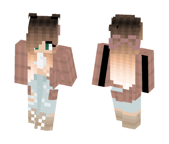 maroon sweater w/ jeans - Male Minecraft Skins - image 1
