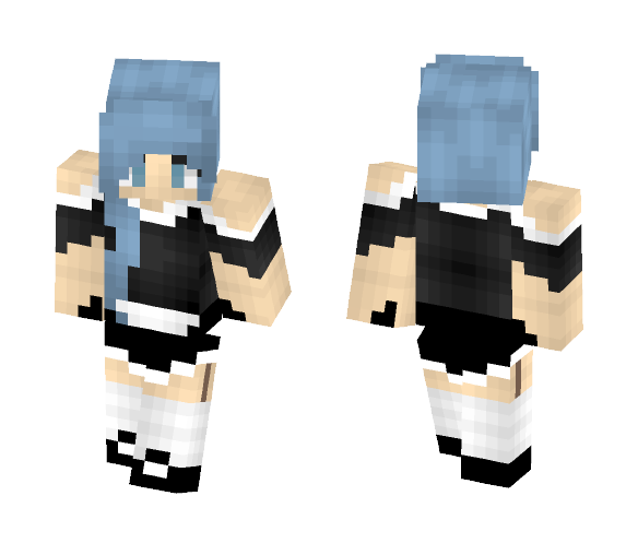 Download Free The Maid Of The Blue Sky Skin for Minecraft image 1 The Maid Of The Blue Sky - Female Minecraft Skins - image 1