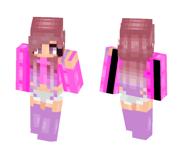 Download Free Pink Girl Skin for Minecraft image 1 Pink Girl - Girl Minecraft Skins - image 1