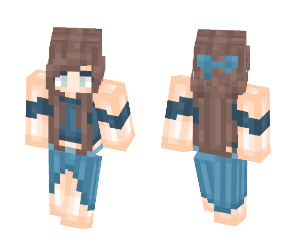 Download Free Blue Summer Skin for Minecraft image 1 Blue Summer - Female Minecraft Skins - image 1