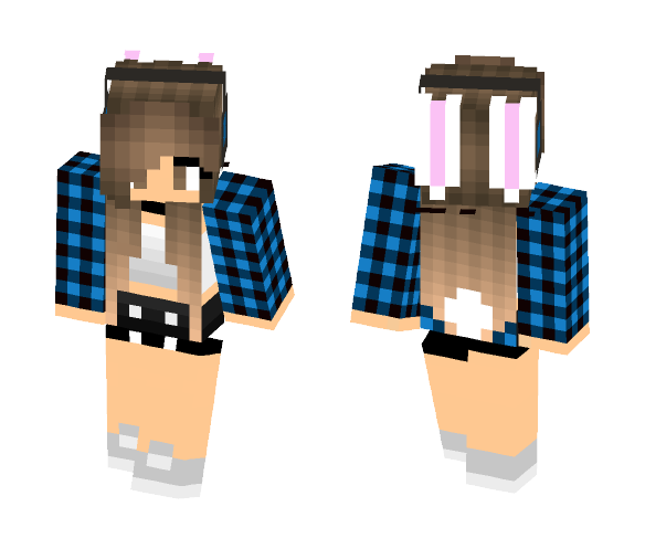 Download Free Cool Bunny Girl Skin for Minecraft image 1 Cool Bunny Girl - Girl Minecraft Skins - image 1