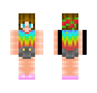 Rainbow T-Shirt *ᔕᗢℱ૪ - Female Minecraft Skins - image 2