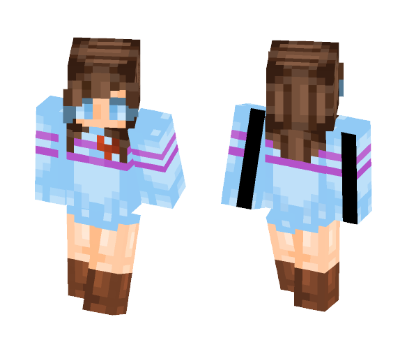 Frisk | New hair shading - Female Minecraft Skins - image 1