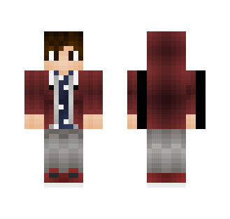 Dark red maroon hoodie boy