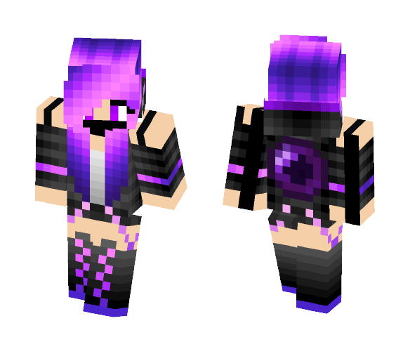 Download Free ENdErMan girl Skin for Minecraft image 1 ENdErMan girl - Girl Minecraft Skins - image 1