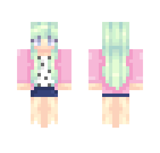 Mint Hair Girl Pretty
