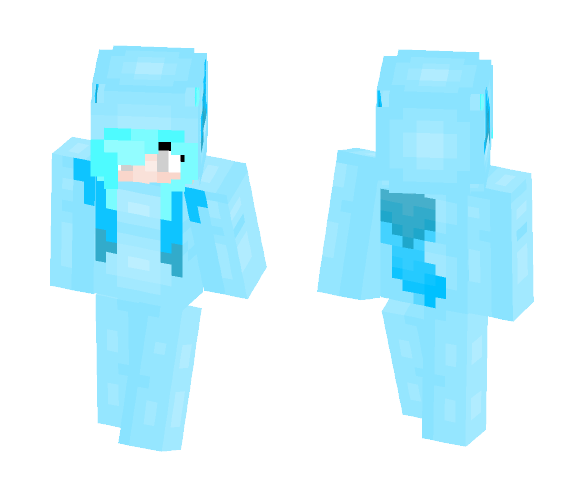 Download Free Glaceon girl Skin for Minecraft image 1 Glaceon girl - Girl Minecraft Skins - image 1