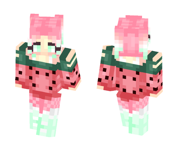 Watermelon Girl - Girl Minecraft Skins - image 1