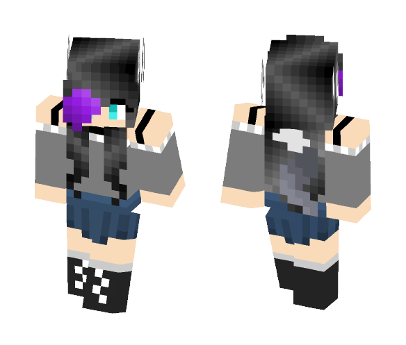 Download Free wolf girl (with skirt) Skin for Minecraft image 1 wolf girl (with skirt) - Girl Minecraft Skins - image 1