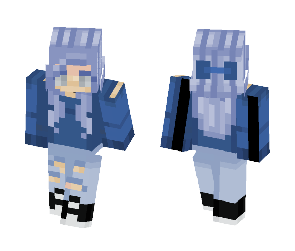 blue lips - Female Minecraft Skins - image 1