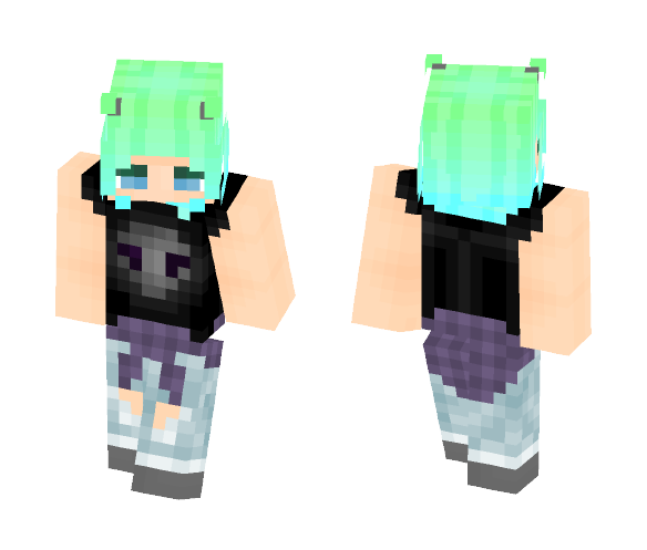 Alien T-shirt - Female Minecraft Skins - image 1