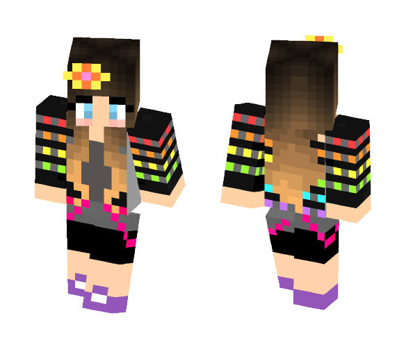 Brianna~! .:BubbleTale Frisk:. - Female Minecraft Skins - image 1