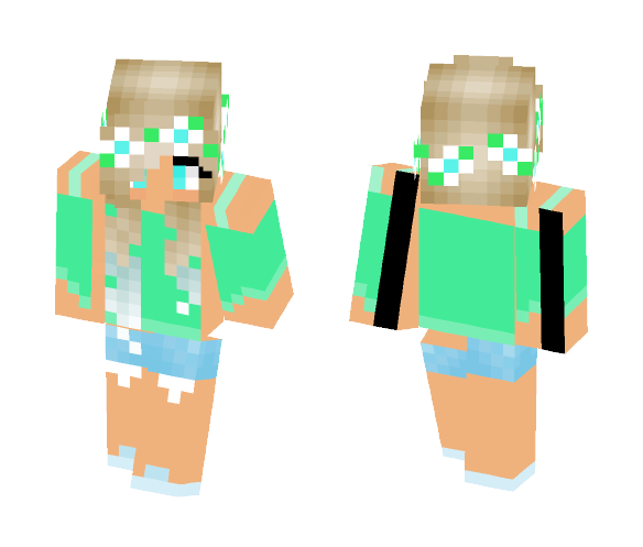 Download Free Beach Girl Skin for Minecraft image 1 Beach Girl - Girl Minecraft Skins - image 1