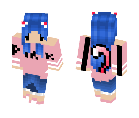 Cute Pink Cat Girl - Cat Minecraft Skins - image 1