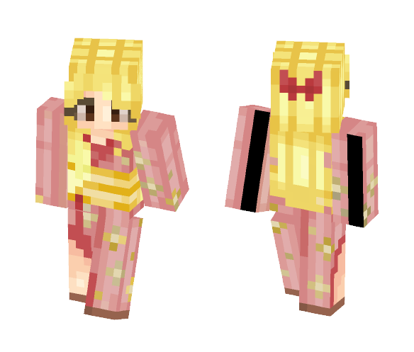 Download Free Lucy Heartfilia in a Kimono Skin for Minecraft image 1 Lucy Heartfilia in a Kimono - Female Minecraft Skins - image 1