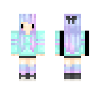 Cotton Candy Hair Girl