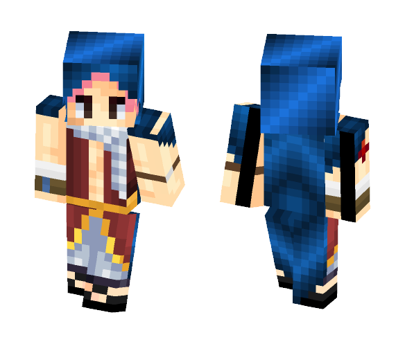 Cloaked Natsu - Male Minecraft Skins - image 1